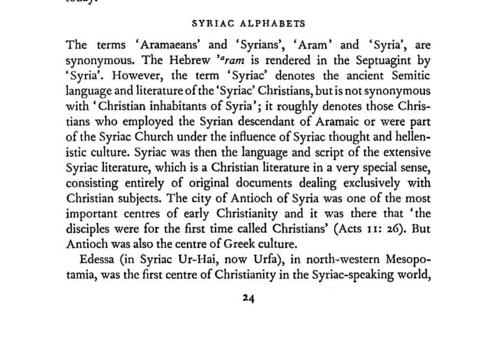 Syriac Alphabets